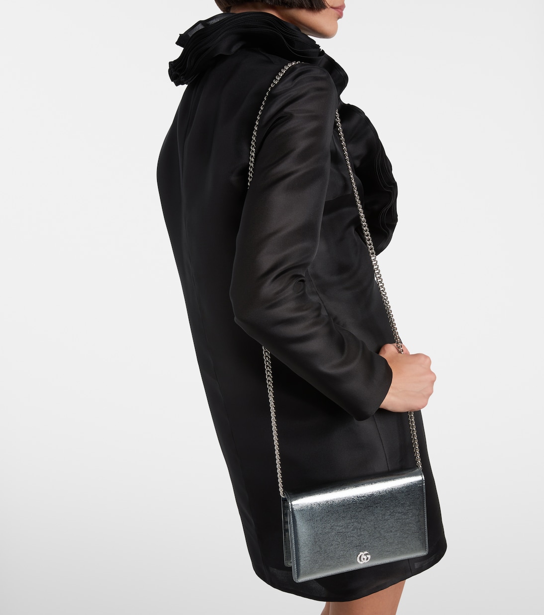 GG Marmont leather wallet on chain | Gucci