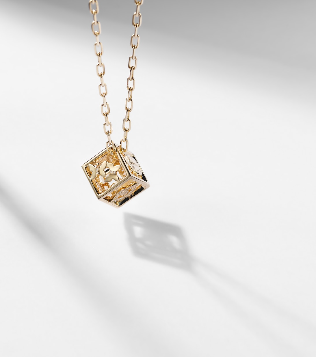 14kt gold charm necklace with diamonds | Sydney Evan