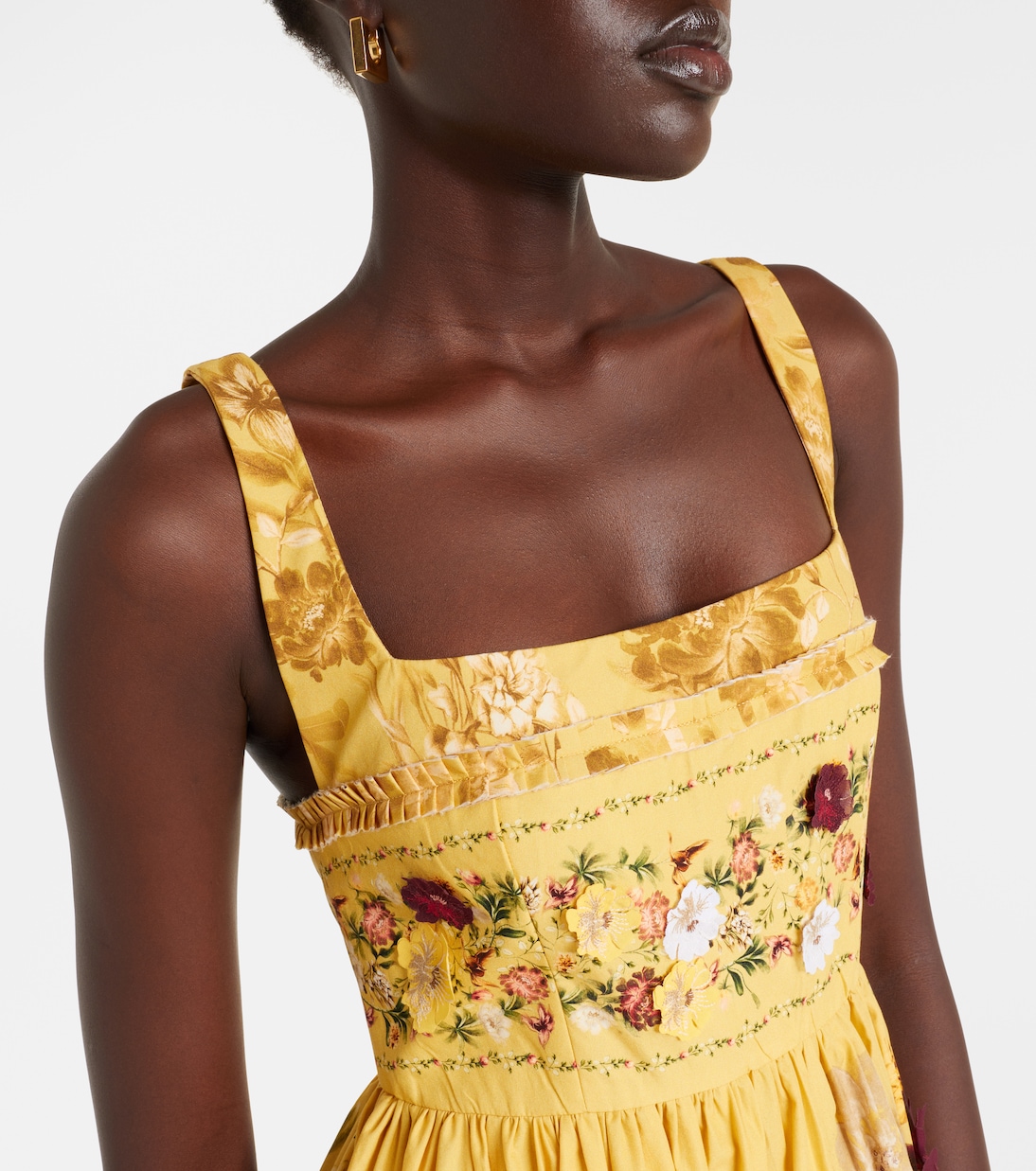 Barbara floral-appliqué cotton maxi dress | Agua by Agua Bendita