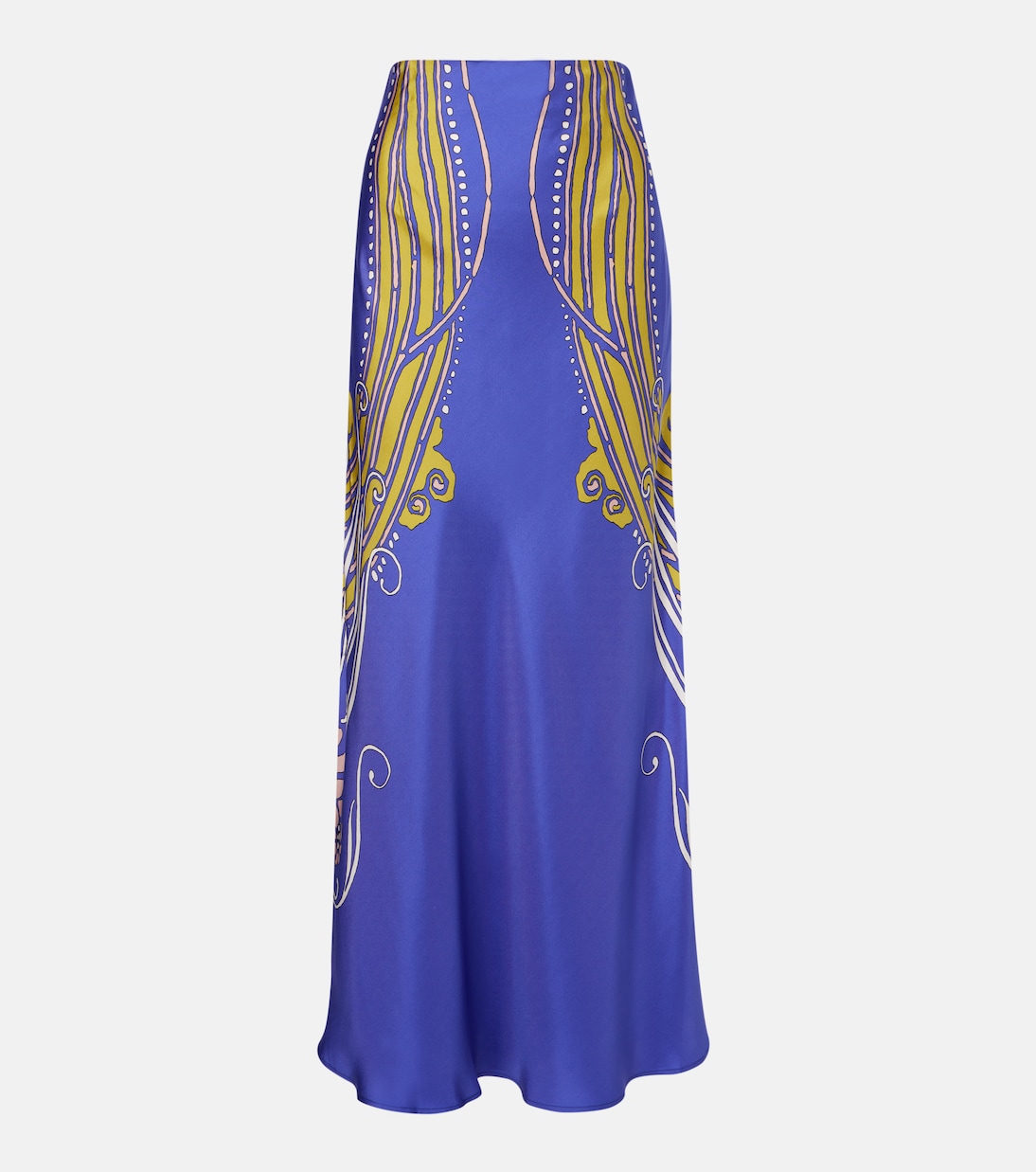 Bedruckter Maxirock Sleek aus Seidensatin | La DoubleJ