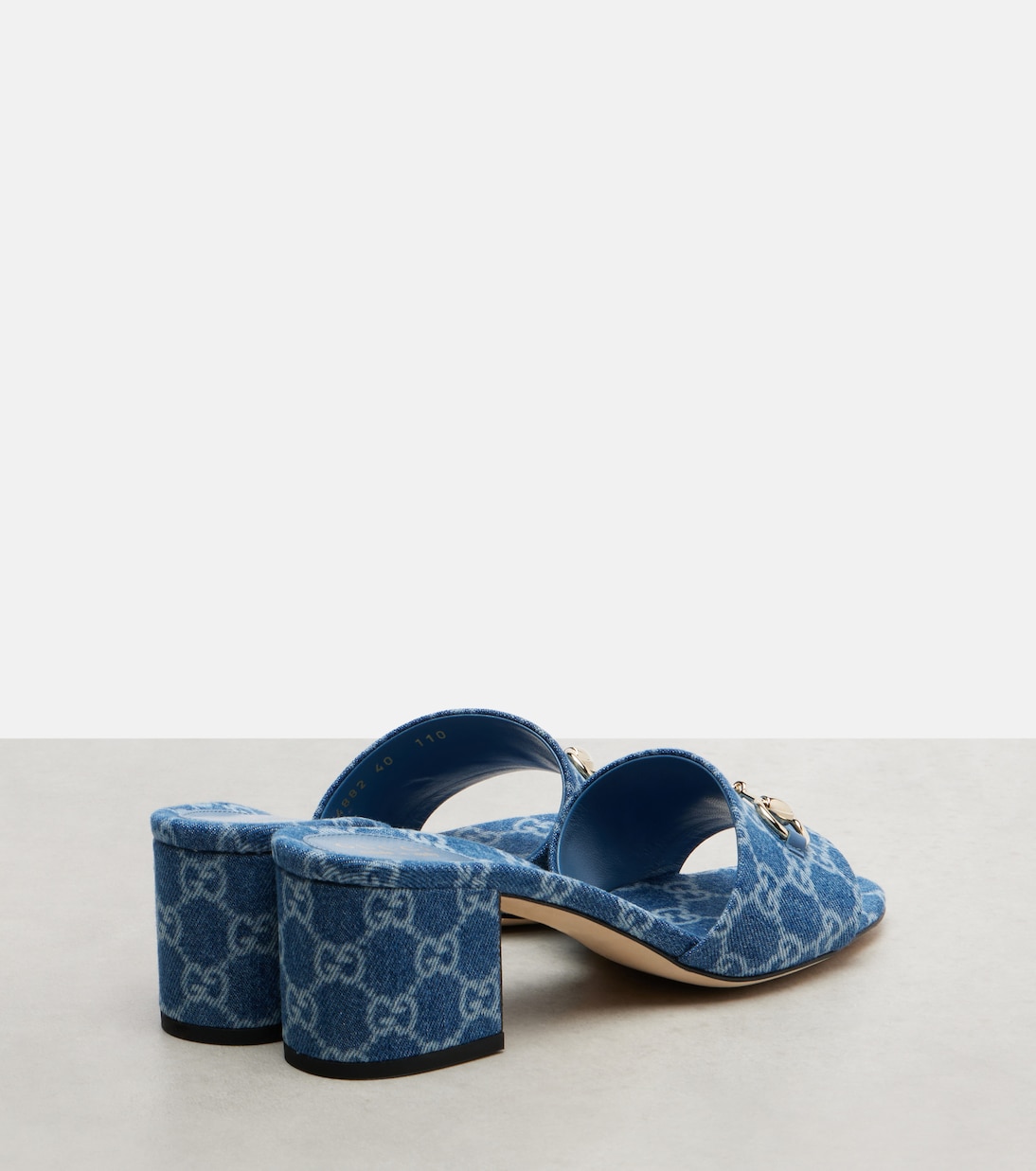 Horsebit GG denim sandals | Gucci
