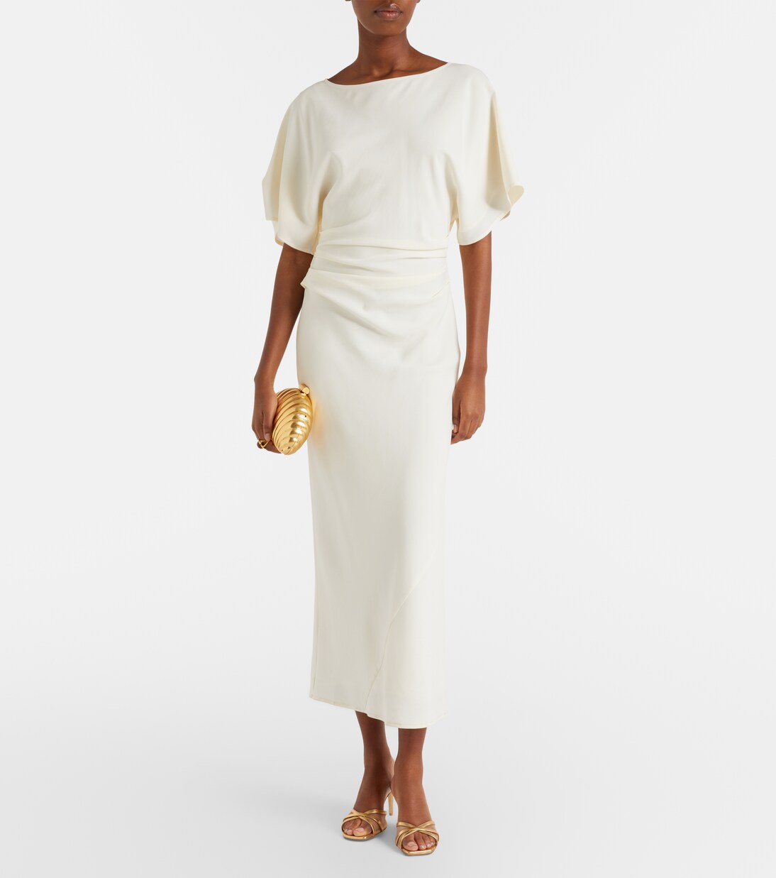 Pantoletten Perla 70 aus Metallic-Leder und Mesh | Malone Souliers