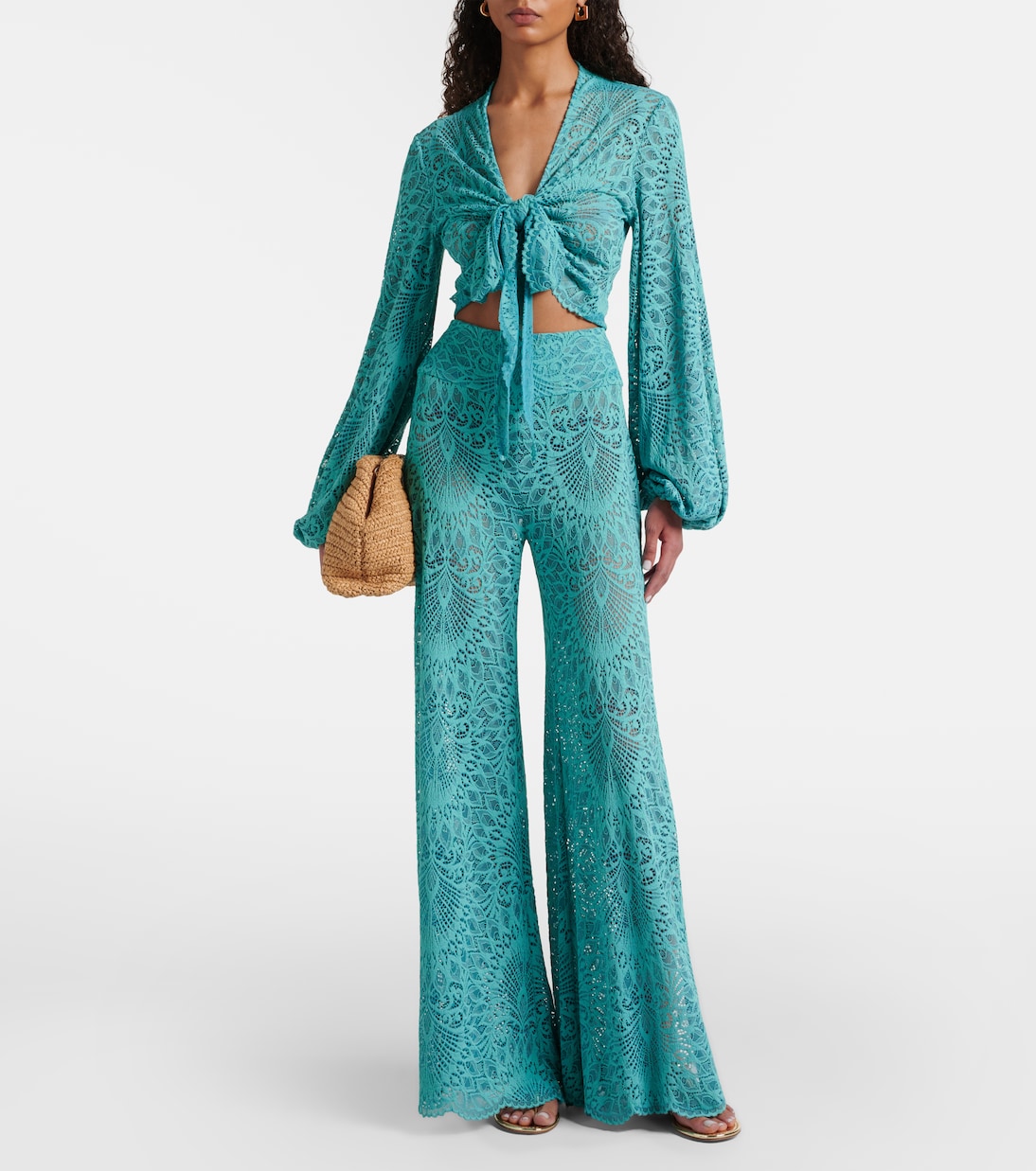 Paloma lace wide-leg pants | Alexandra Miro