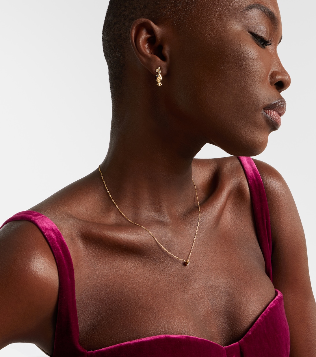 Pendientes Sous L'eau de oro de 9 ct (375/1000) con diamantes y zafiros | Yvonne Léon