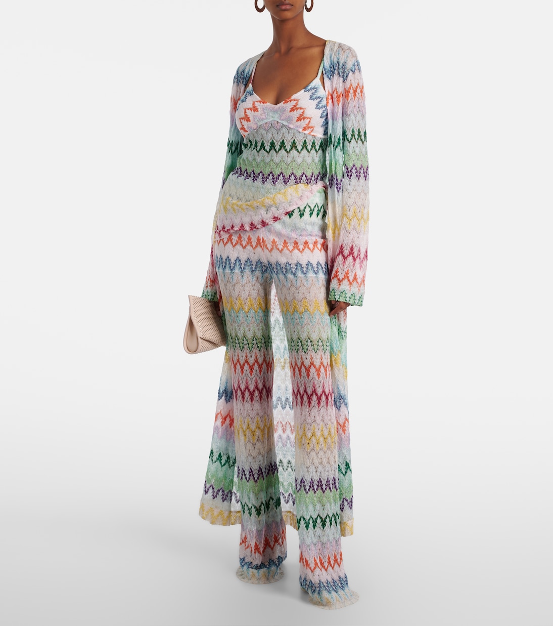 Open-knit lamé flared pants | Missoni