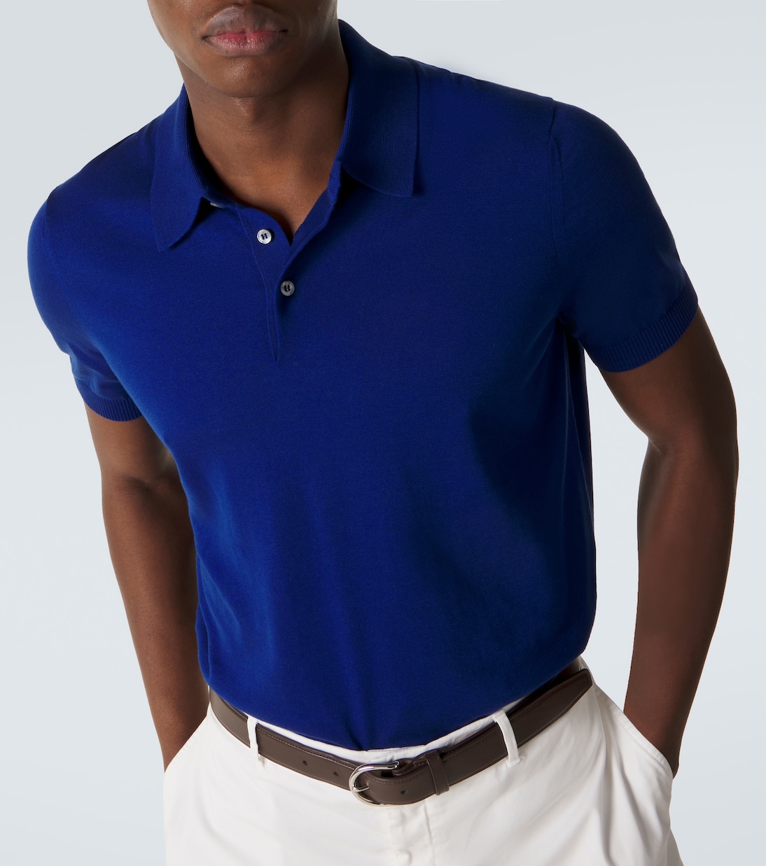 Cotton and silk polo shirt | Dunhill