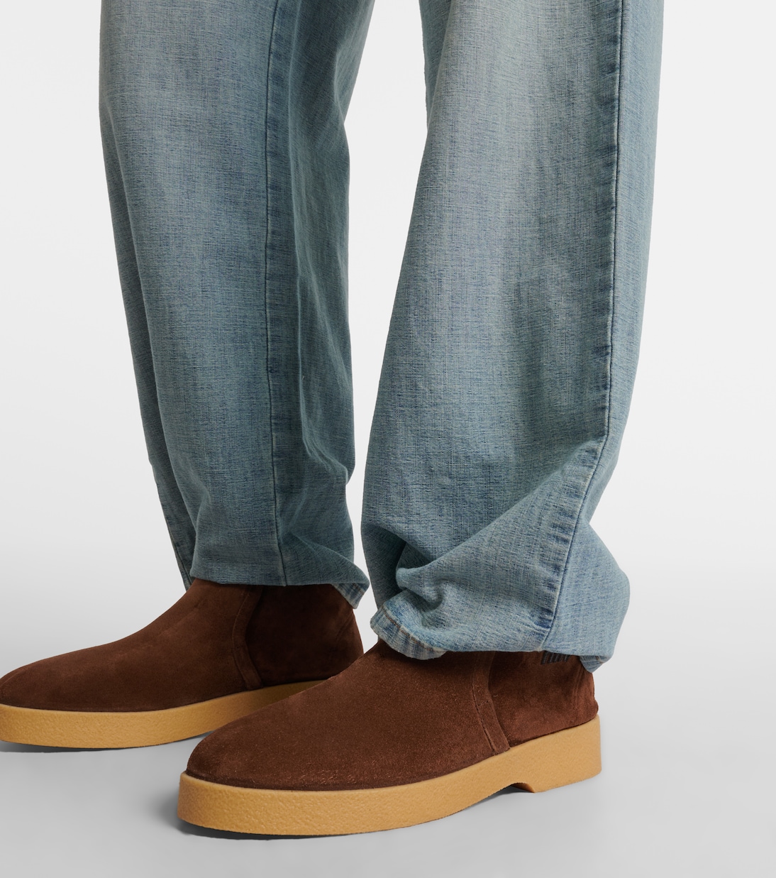 Shearling-lined suede boots | Miu Miu