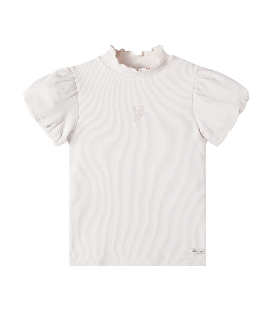 Nowien embroidered ribbed-knit cotton-blend T-shirt  | Donsje