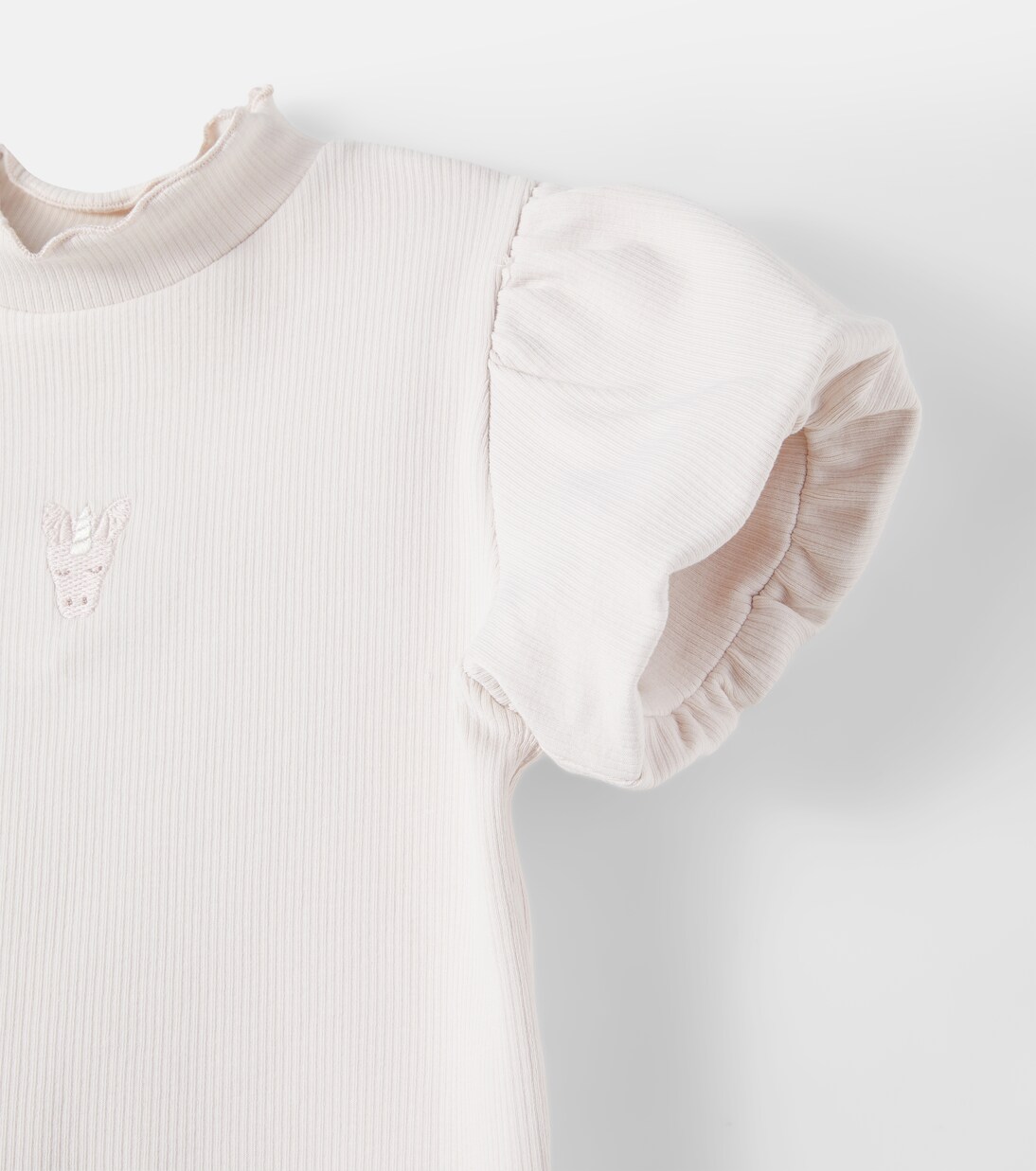 Nowien embroidered ribbed-knit cotton-blend T-shirt  | Donsje