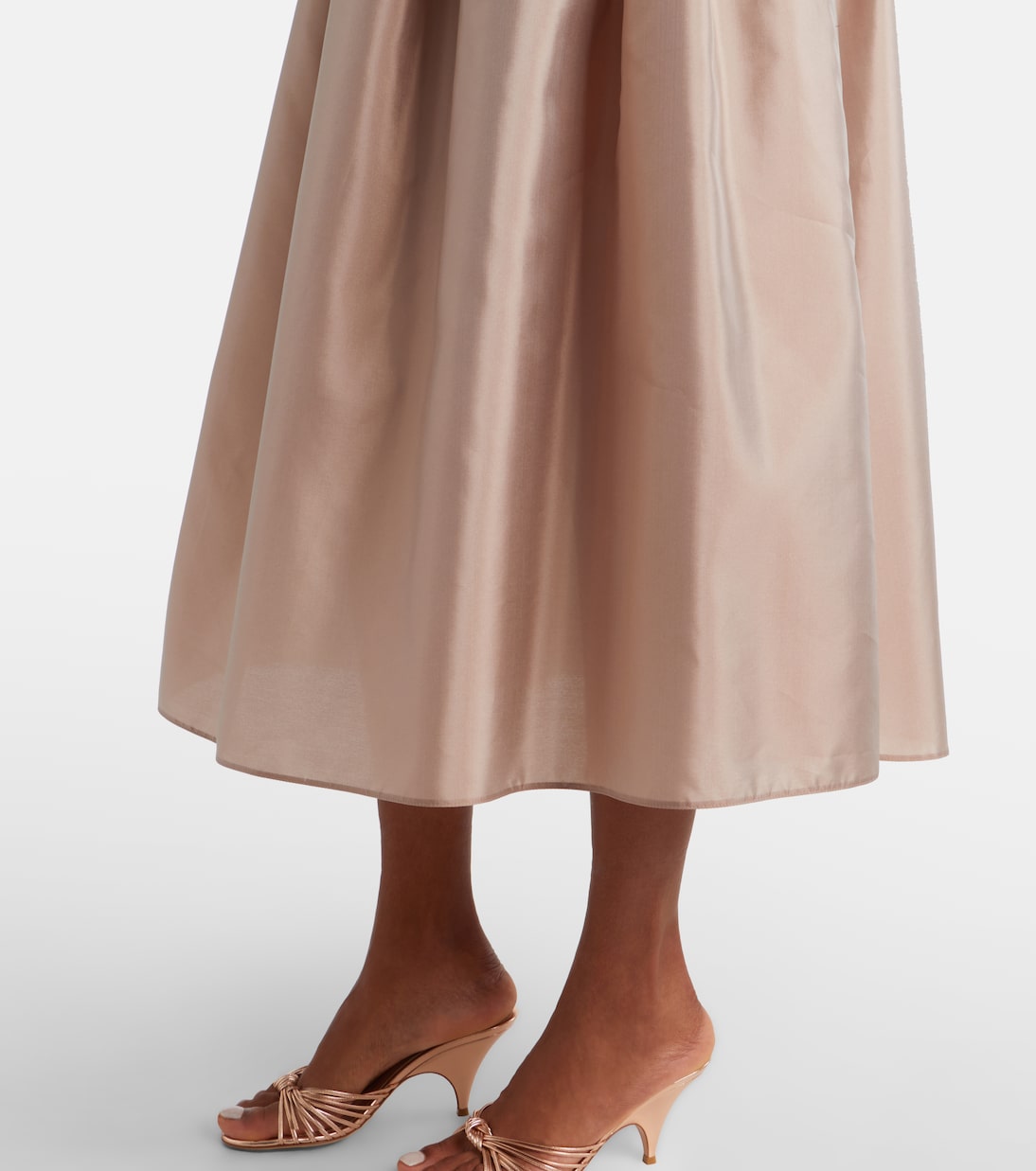 Effetto pleated taffeta midi skirt | 'S Max Mara