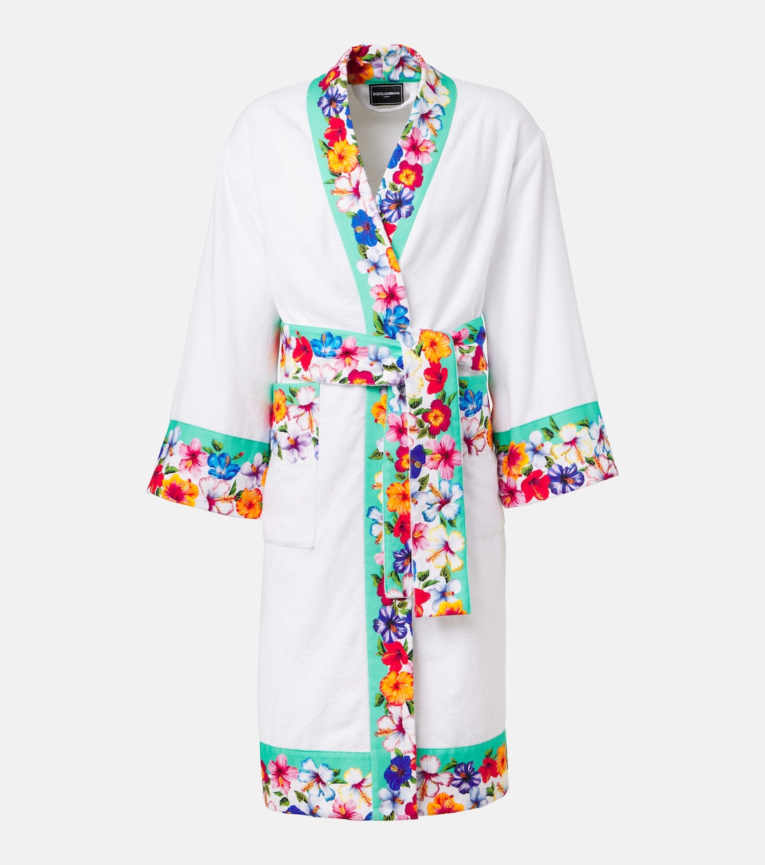 Floral cotton terry bathrobe | Dolce&Gabbana Casa