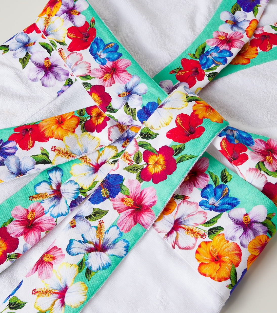 Floral cotton terry bathrobe | Dolce&Gabbana Casa