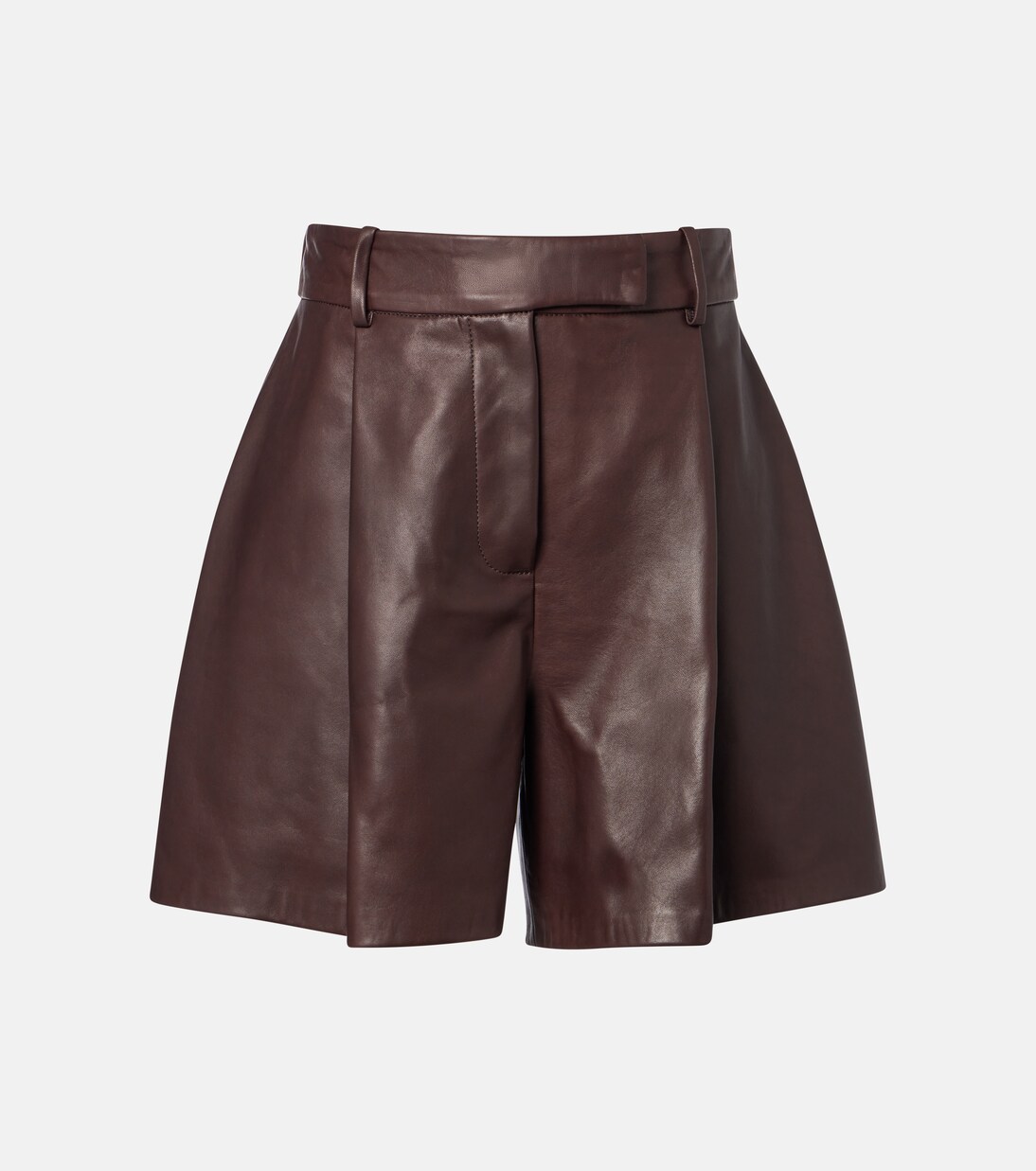 Jonah pleated leather shorts | Nour Hammour