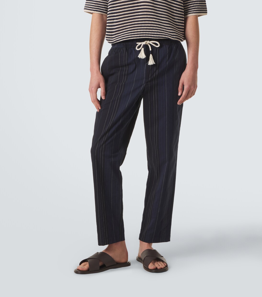 Sonoran striped cotton straight pants | Orlebar Brown