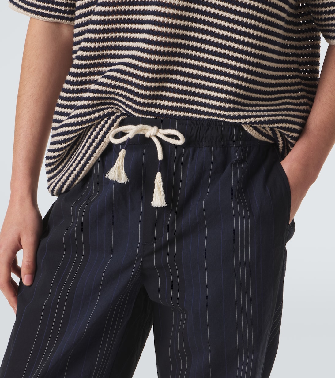Sonoran striped cotton straight pants | Orlebar Brown