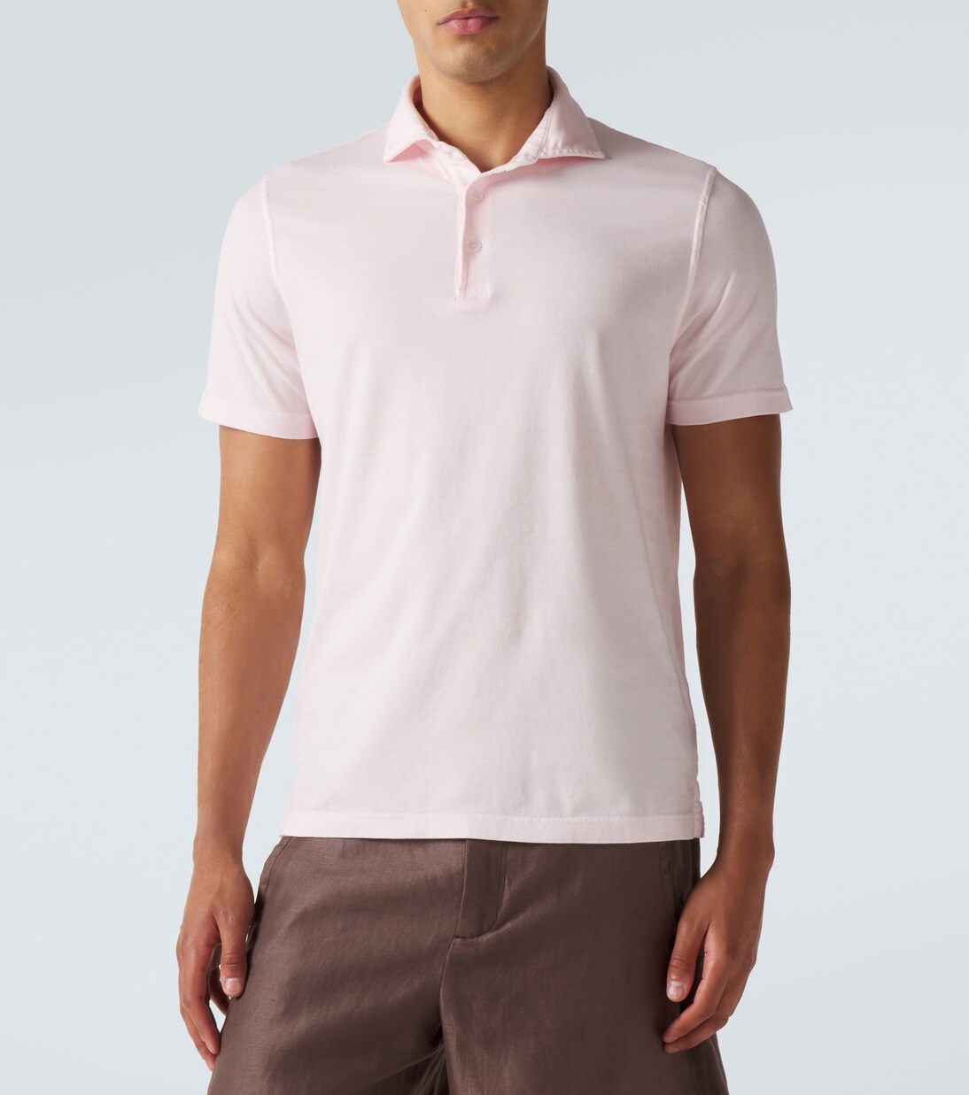 Cotton jersey polo shirt | Fedeli