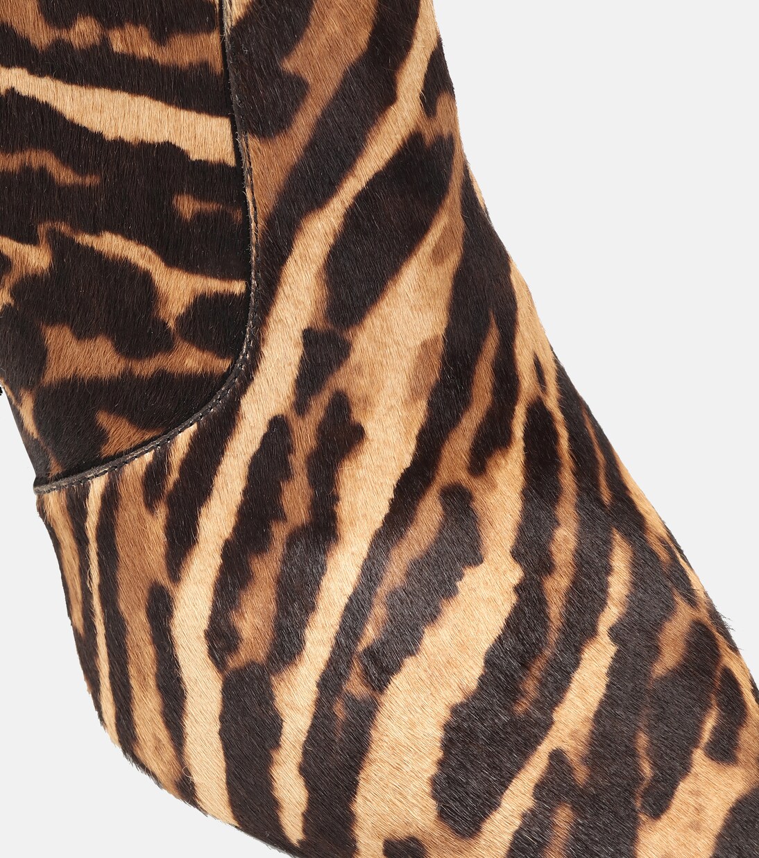 Leopard-print calf hair ankle boots | Prada