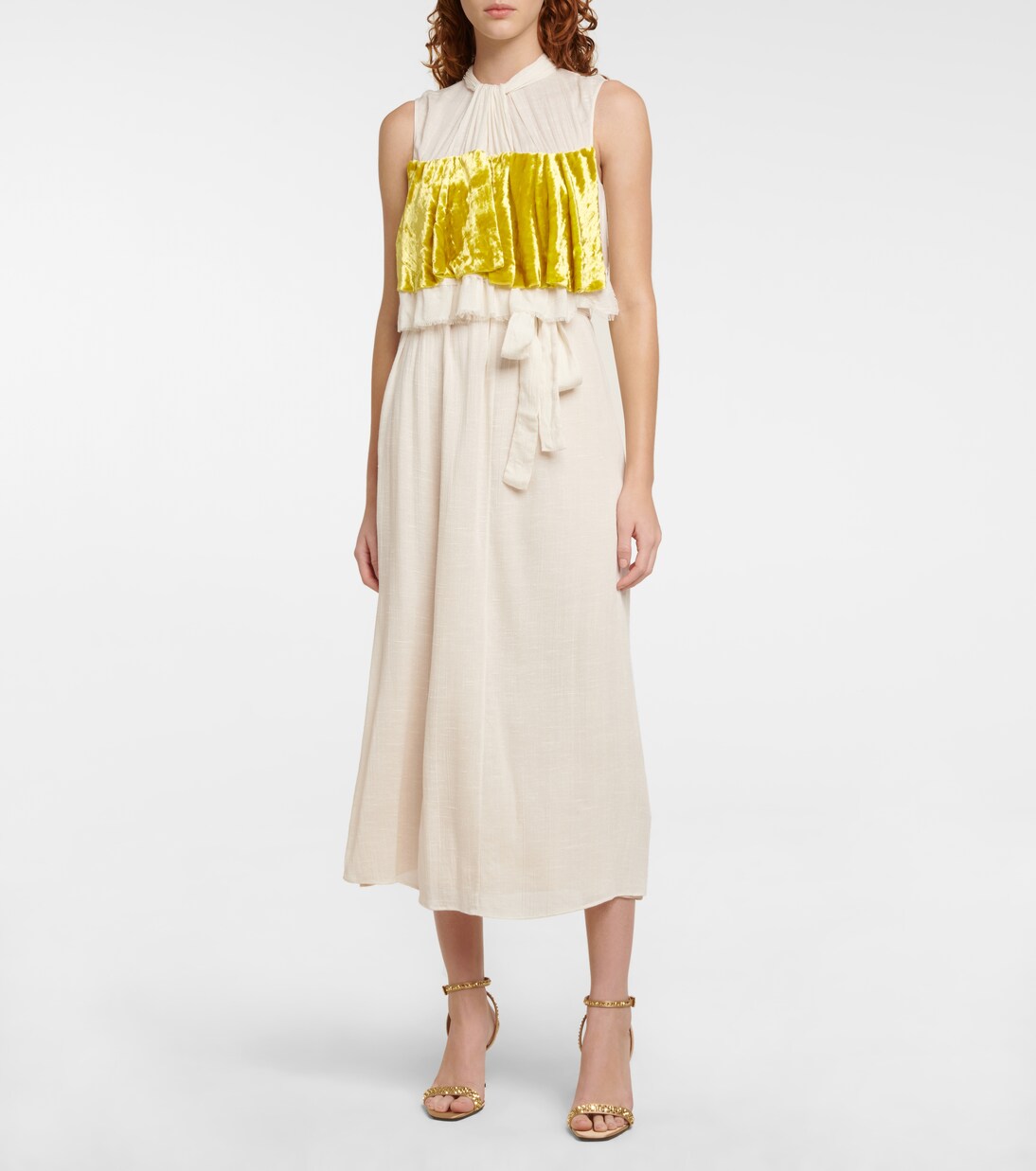 Silk-toile midi dress | Prada