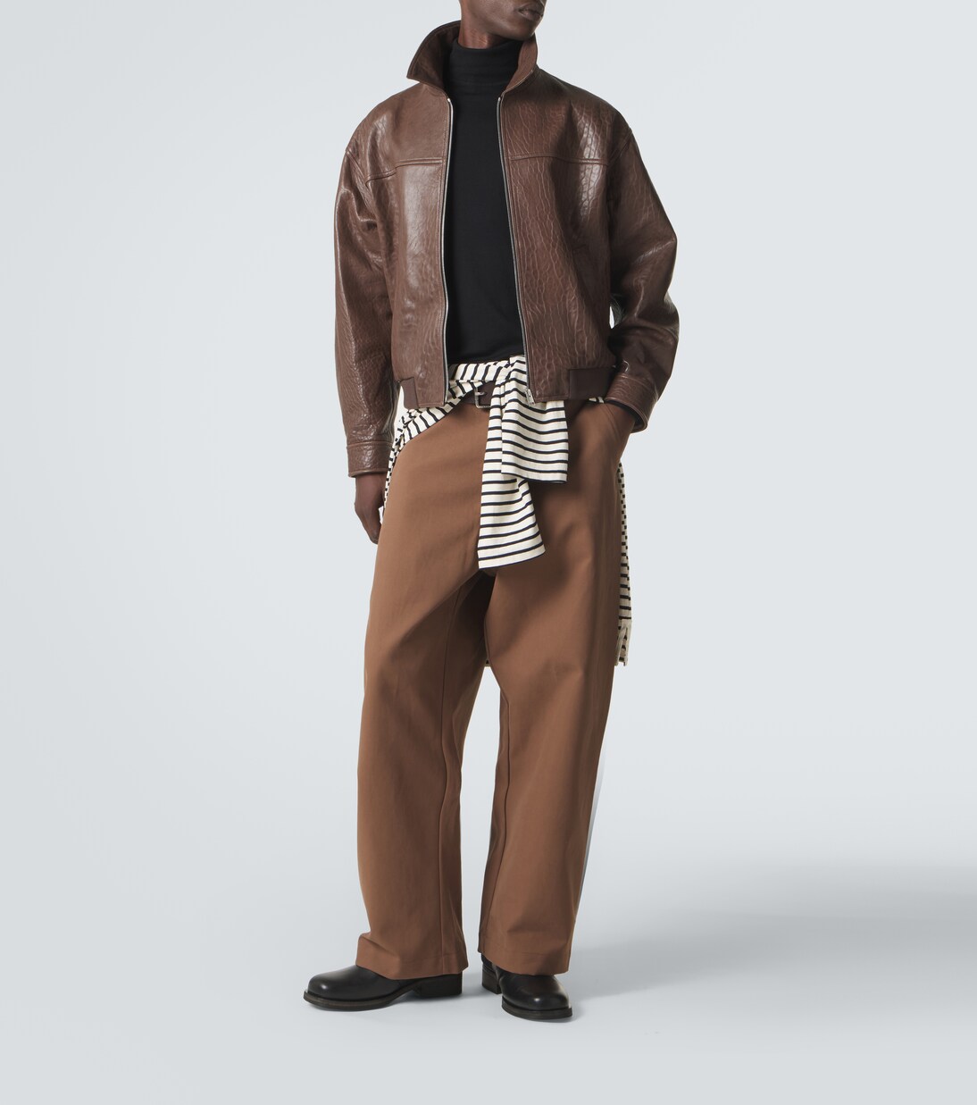 بلوفر بياقة مرتفعة من الصوف  | Sunspel