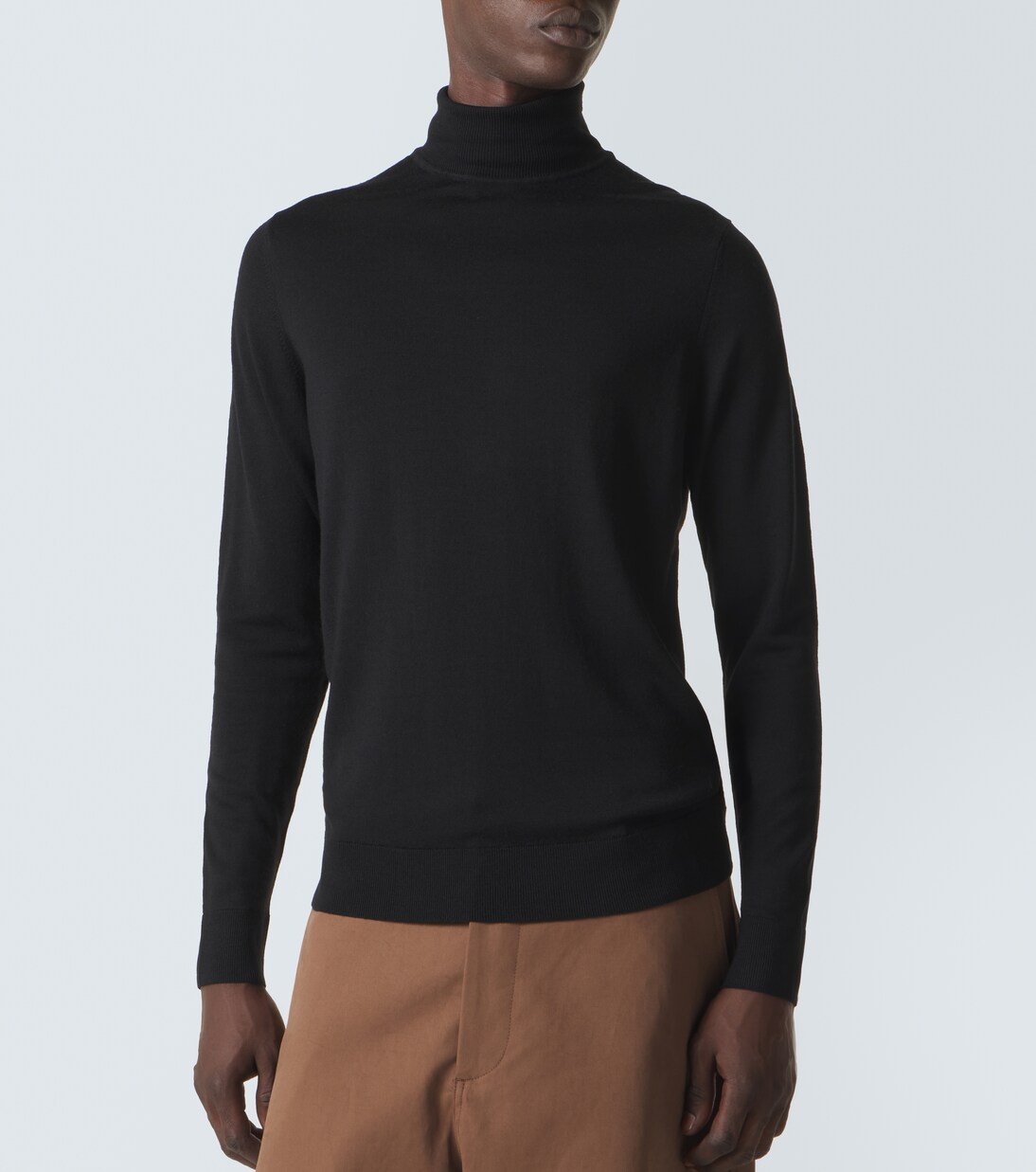 بلوفر بياقة مرتفعة من الصوف  | Sunspel