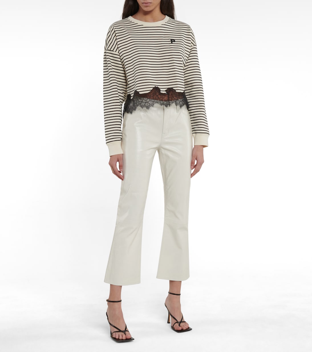 High-Rise-Hose Franky aus Leder | J Brand