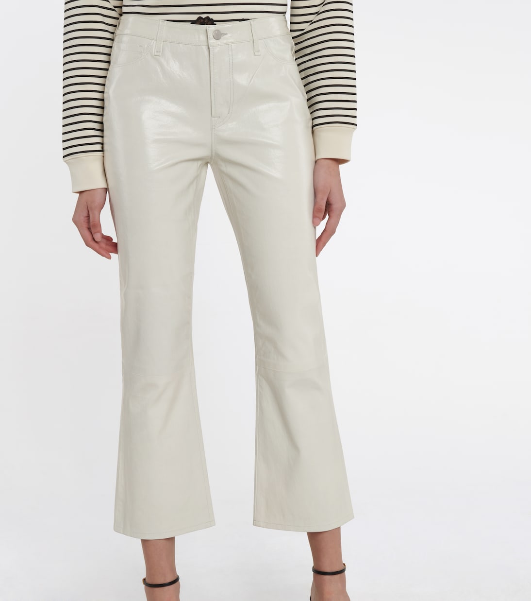 High-Rise-Hose Franky aus Leder | J Brand