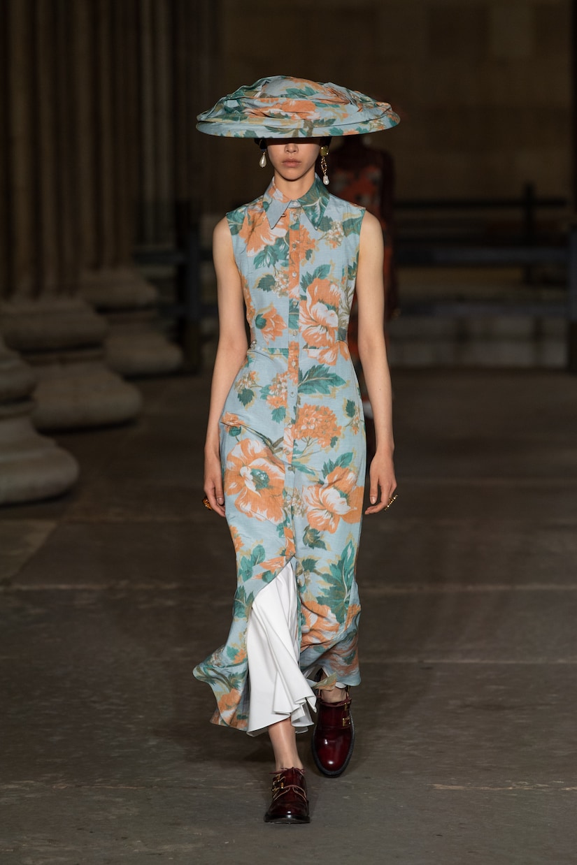 Robe midi Mona à fleurs | Erdem