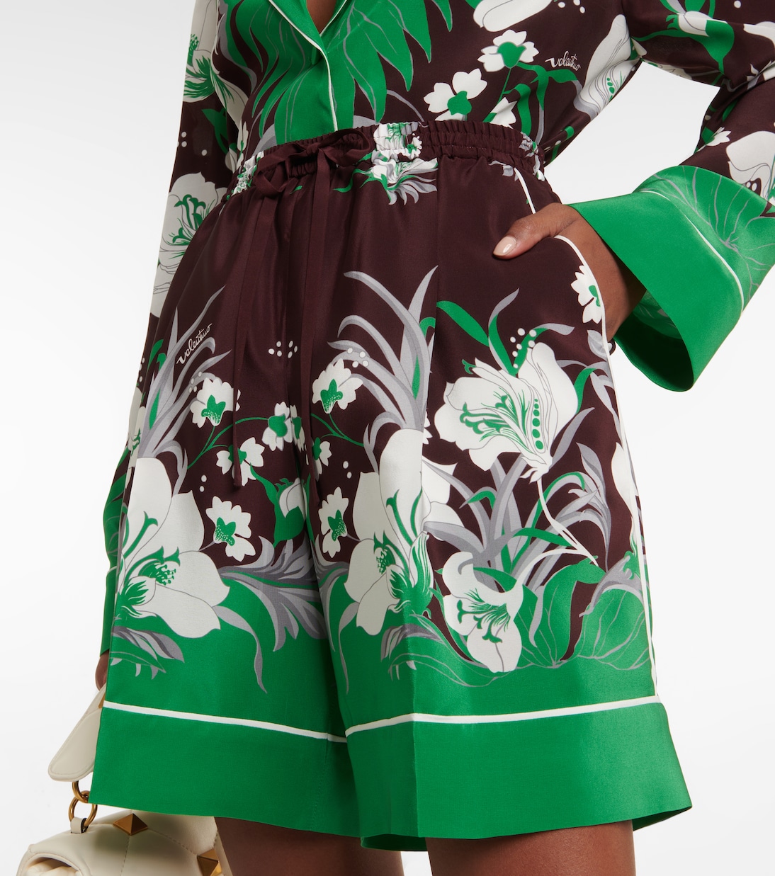 Bedruckte Shorts aus Seide | Valentino