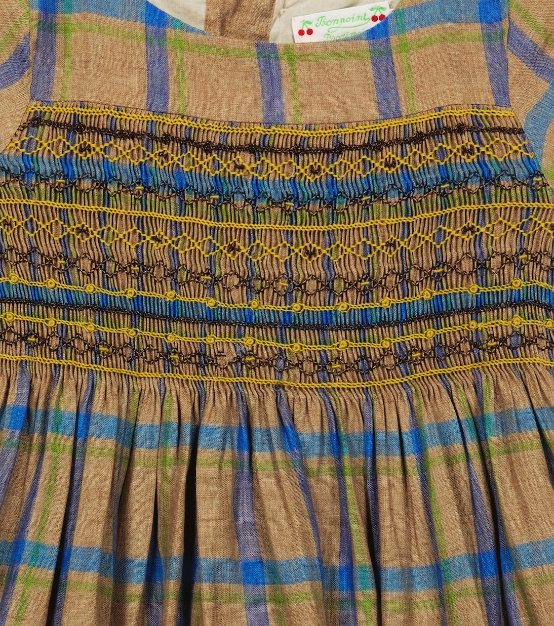 Robe Duchesse en lin à carreaux | Bonpoint