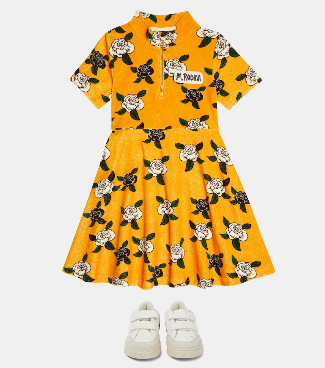 Robe imprimée en velours de coton | Mini Rodini
