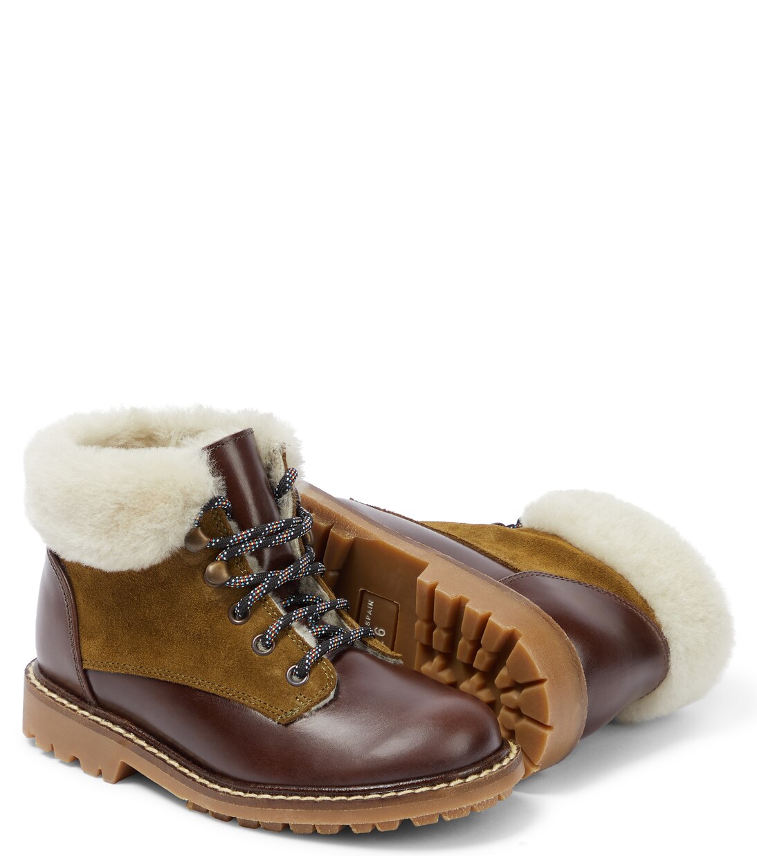 Henri shearling-lined leather boots | Bonpoint