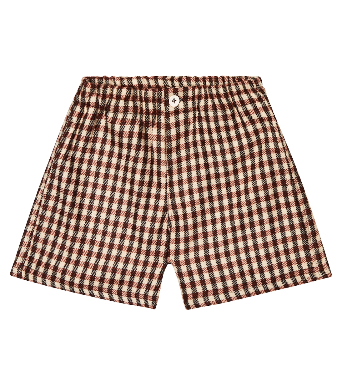 Alastar checked wool shorts | Caramel