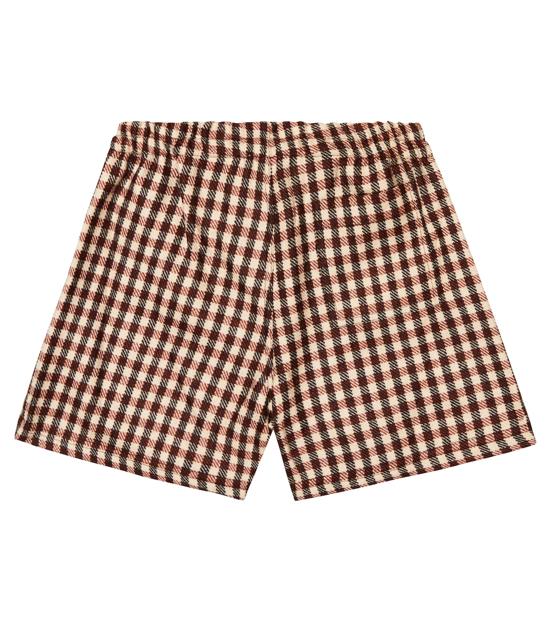 Alastar checked wool shorts | Caramel