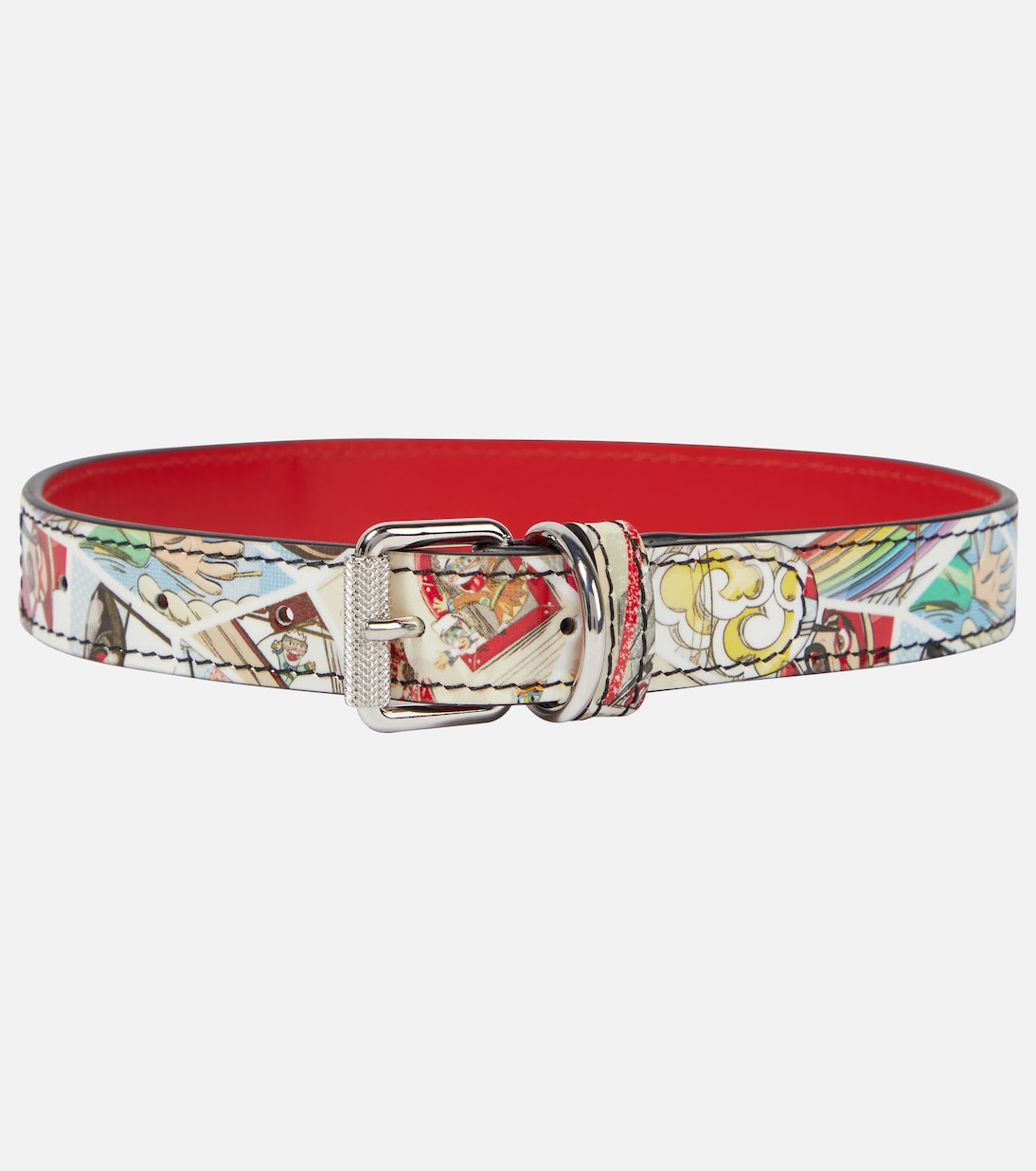 Loubicollar M printed leather dog collar | Christian Louboutin