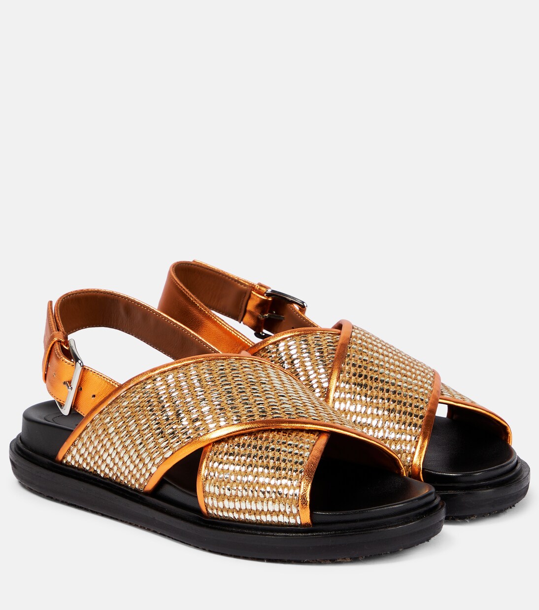 Fussbett leather-trimmed sandals | Marni