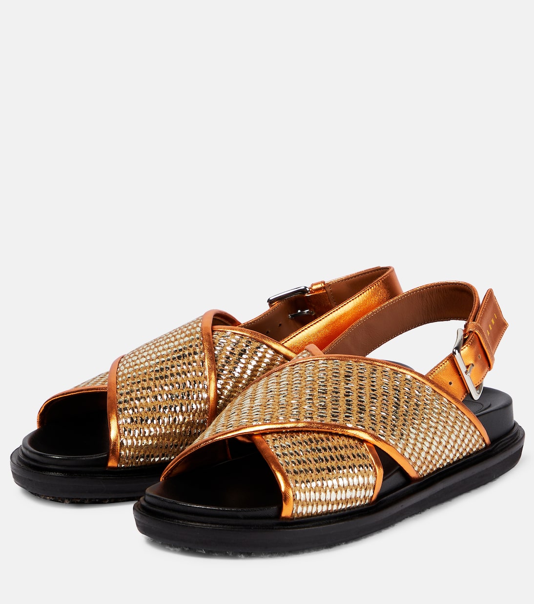 Fussbett leather-trimmed sandals | Marni
