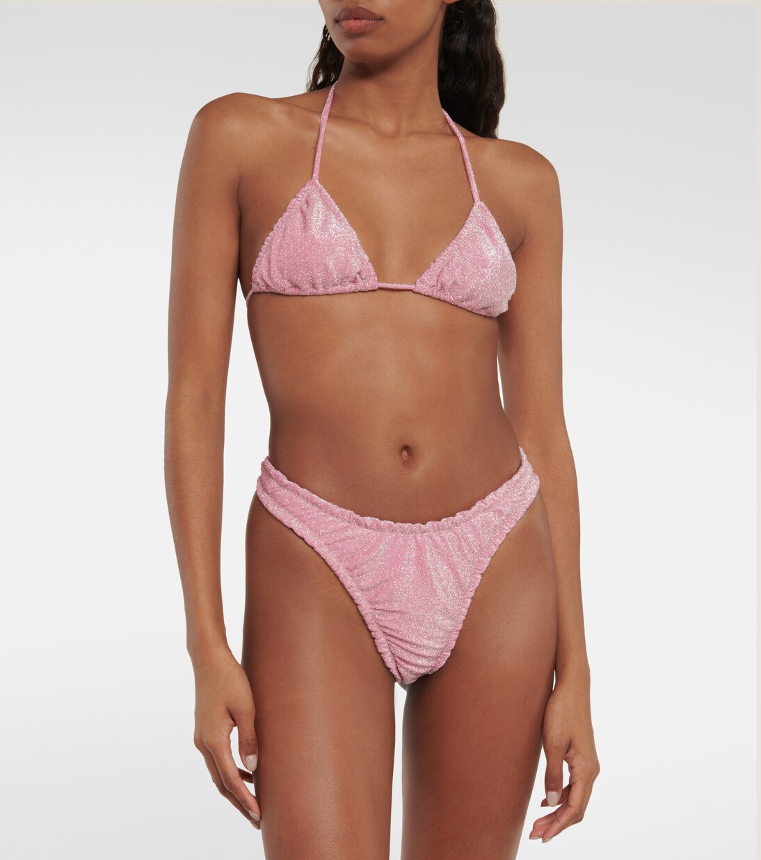 Haut de bikini triangle Guia en lurex | Reina Olga