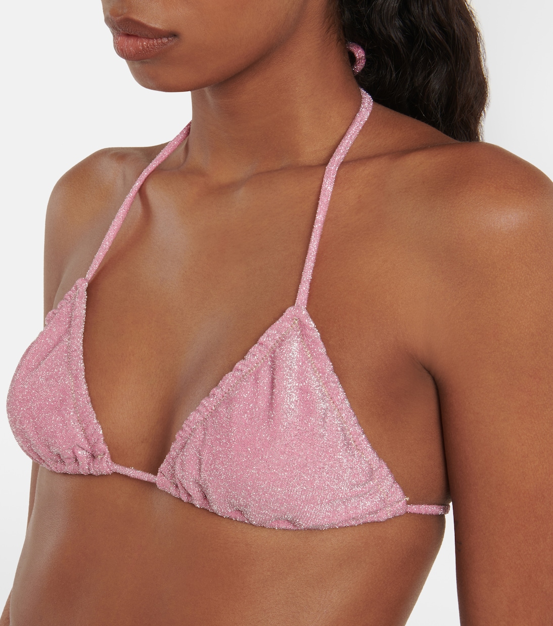Haut de bikini triangle Guia en lurex | Reina Olga