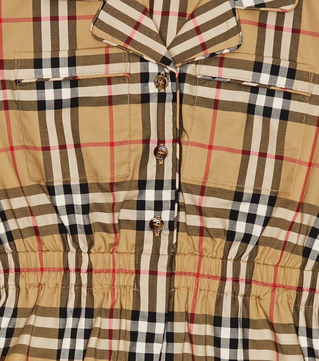 Vintage Check cotton-blend playsuit | Burberry Kids