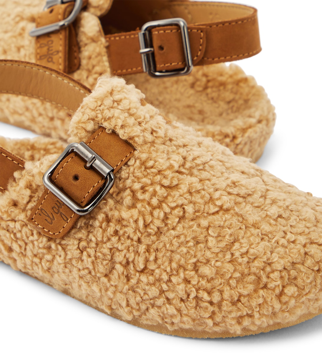 Leather-trimmed slippers | Il Gufo