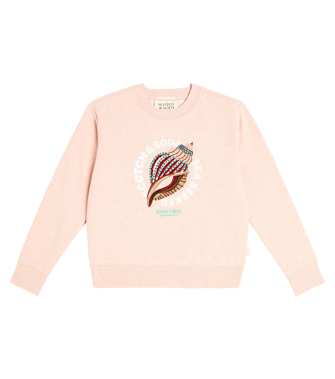 Embroidered cotton sweatshirt | Scotch & Soda Kids