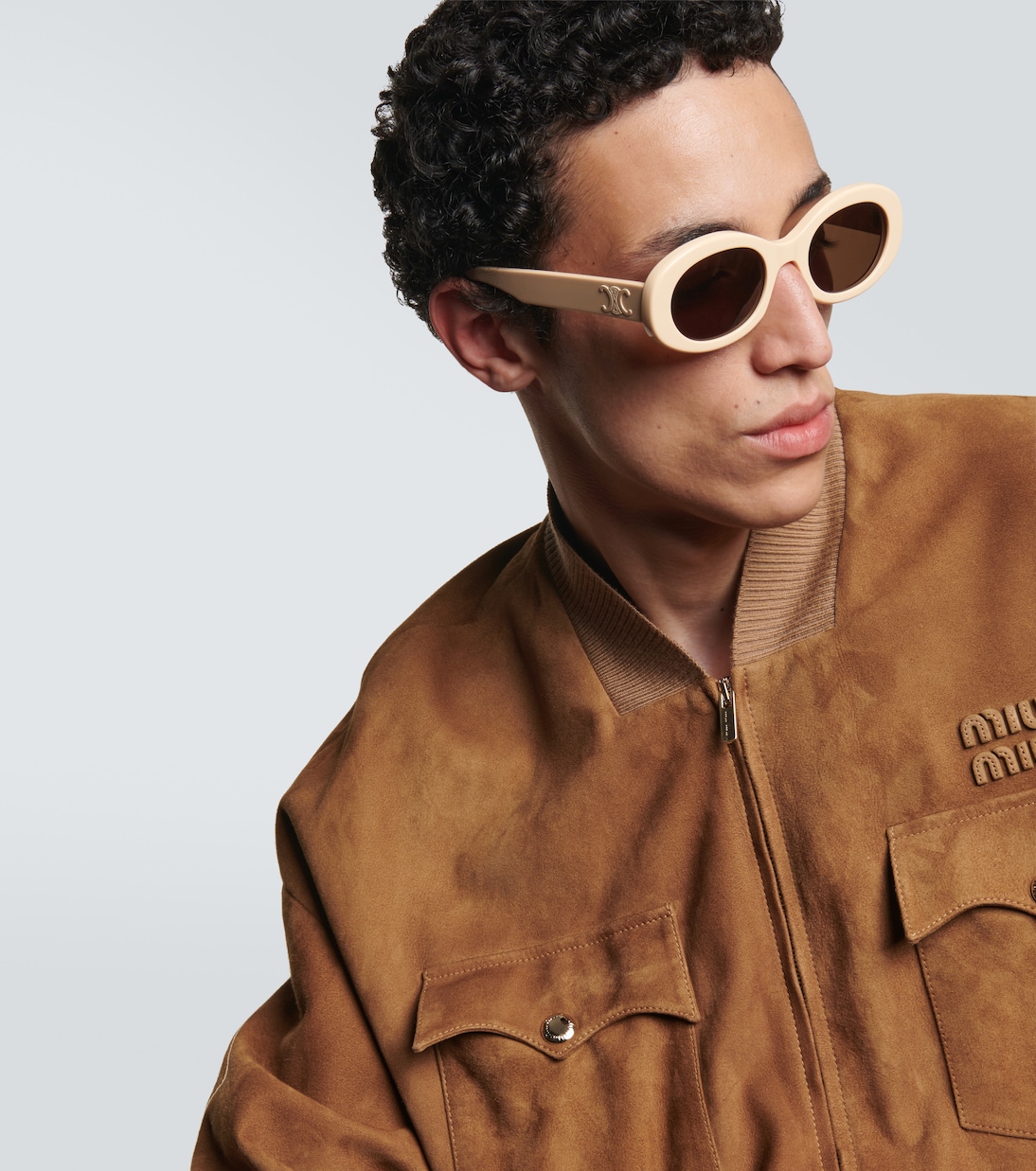 Triomphe 01 oval sunglasses | Celine Eyewear