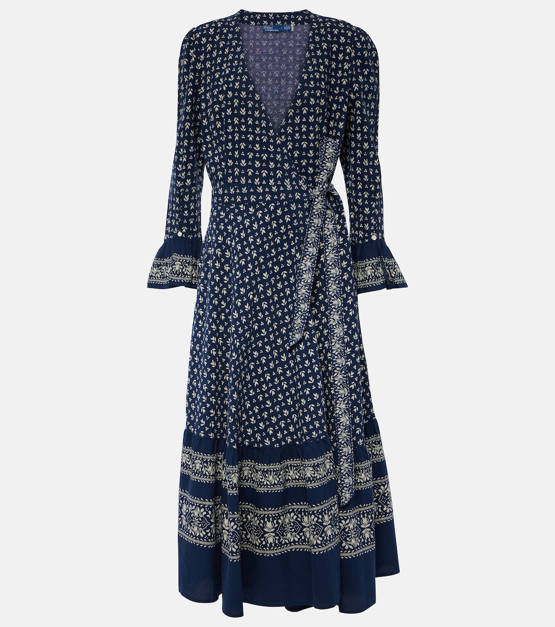 Robe portefeuille en coton à fleurs | Polo Ralph Lauren