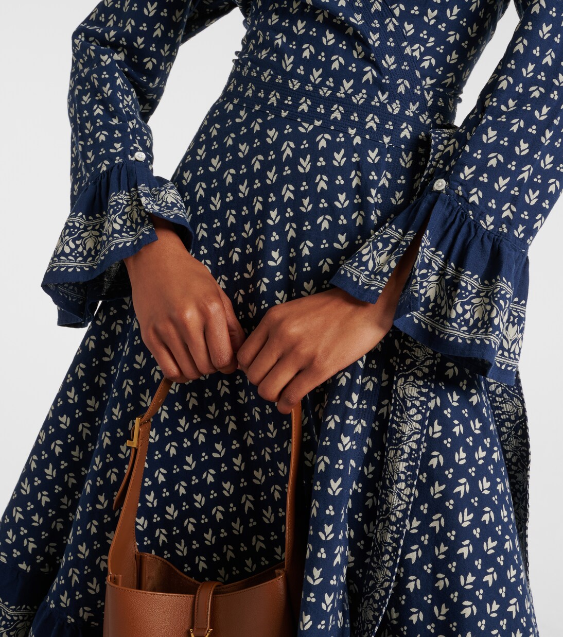 Robe portefeuille en coton à fleurs | Polo Ralph Lauren