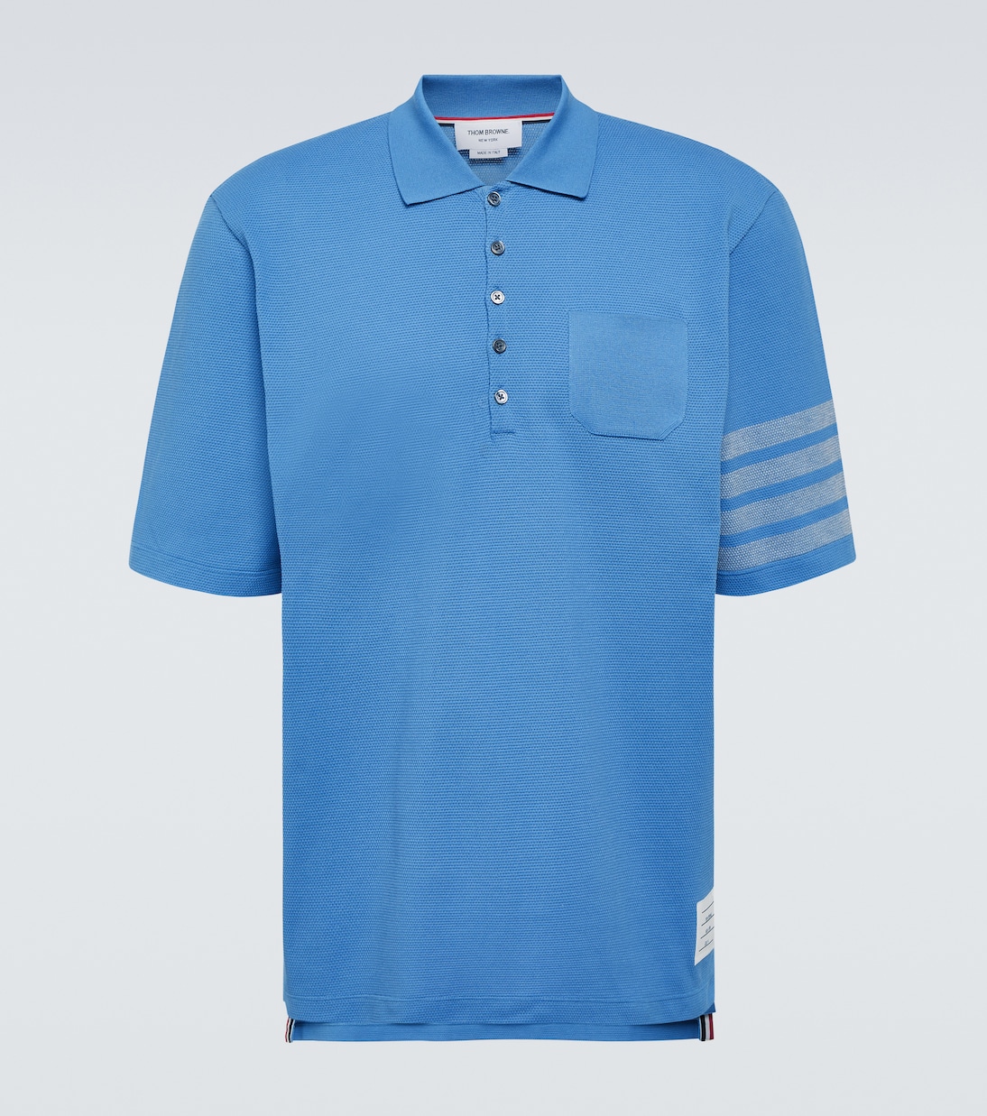 4-Bar cotton piqué polo shirt | Thom Browne