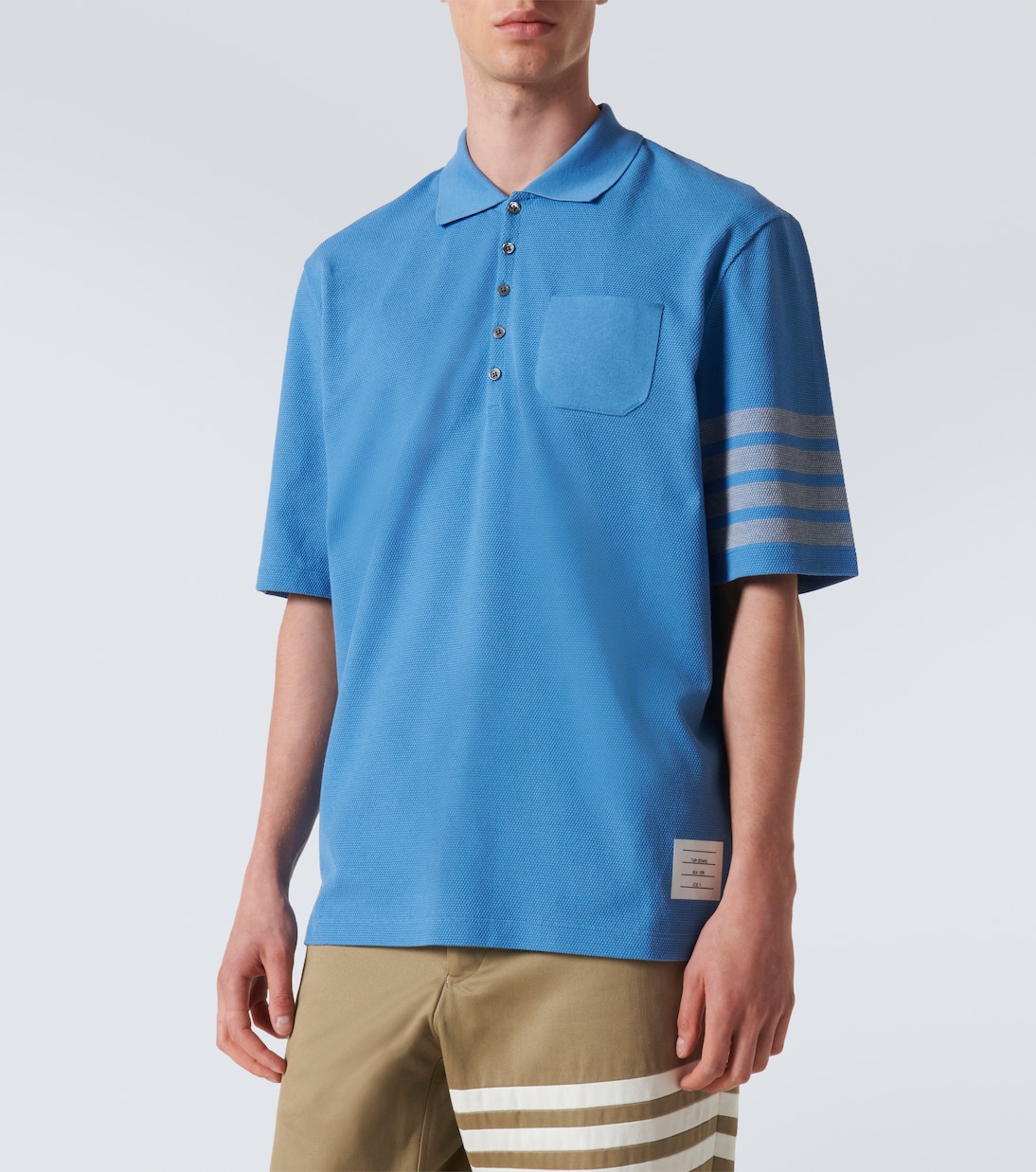 4-Bar cotton piqué polo shirt | Thom Browne