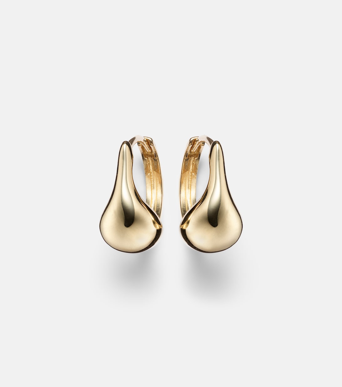 Pendientes de aro Droplet de oro de 10 ct | Stone and Strand