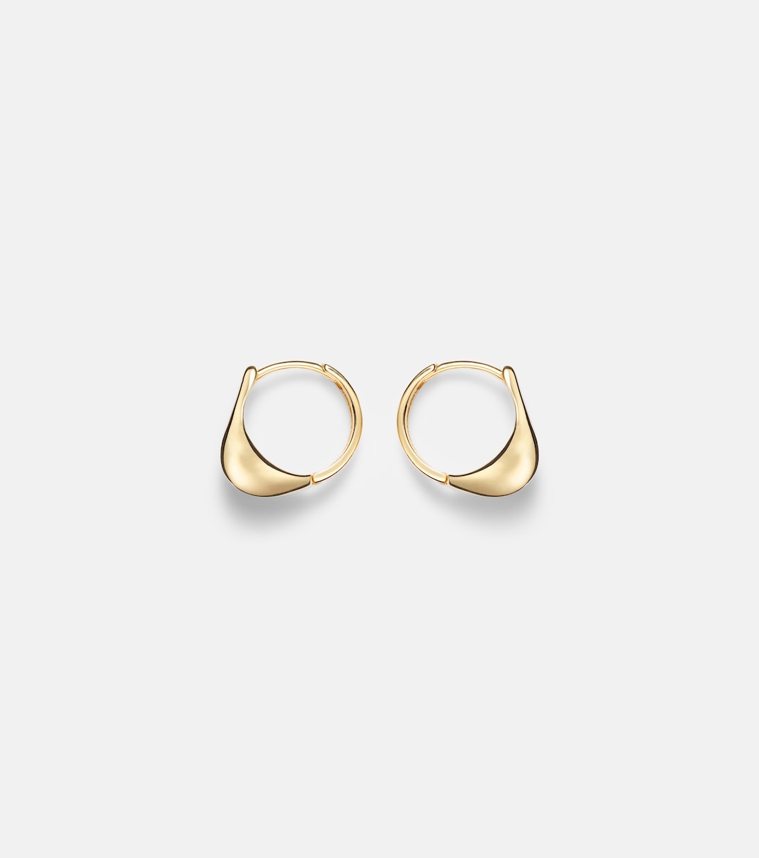 Pendientes de aro Droplet de oro de 10 ct | Stone and Strand