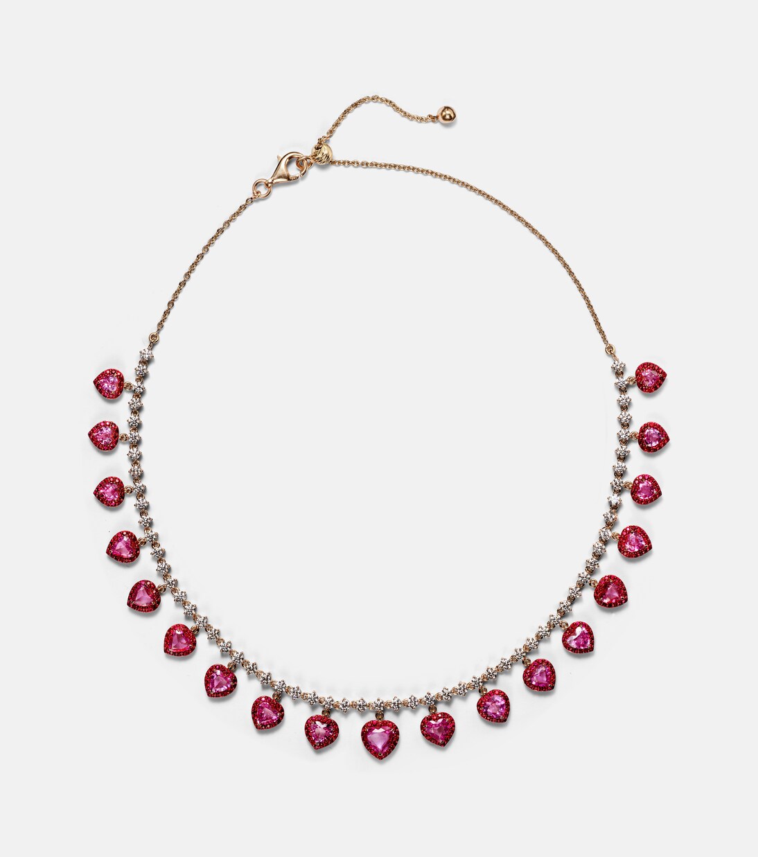 Choker en or rose 18 ct, rubis et diamants | Kamyen