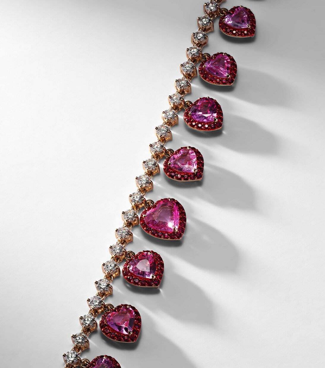 Choker en or rose 18 ct, rubis et diamants | Kamyen